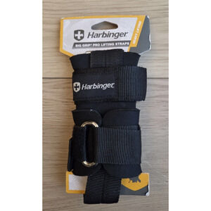 Harbinger Big Grip Pro Weight Lifting Straps No-Slip Strength Training Gym NWT